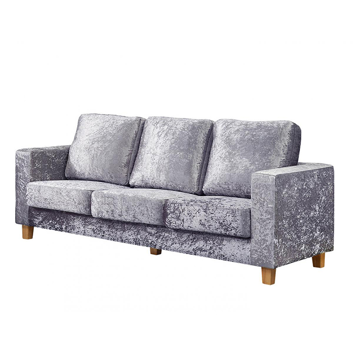 Chesterfield Crushed Velvet Three Seater Sofa In A Box - Click Image to Close
